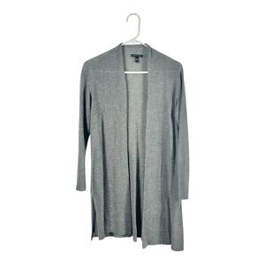 Eileen‎ Fisher Gray Merino Wool Open Front Cardigan Size XS